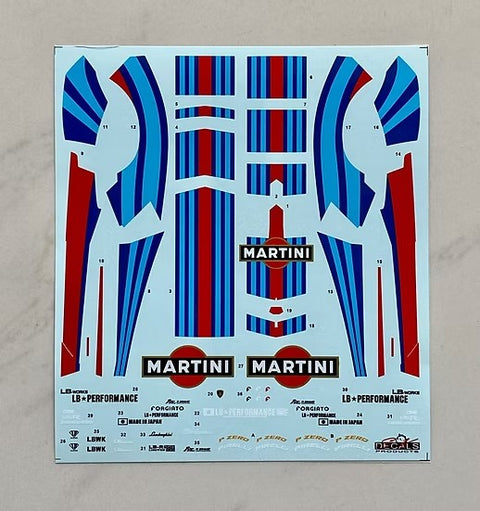 SKデカール SK24206 1/24 LBワークス ランボルギーニ アヴェンタドール Ver.2 マルティーニ (アオシマ用)