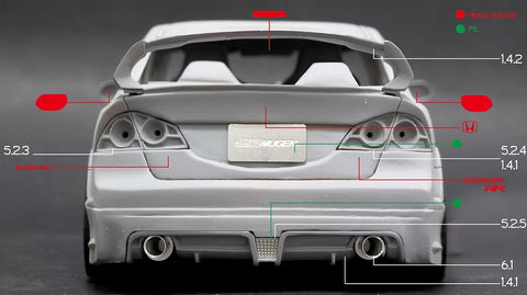 ZoomOn Z002 1/24 ホンダ シビック FD2 無限 RR (新型)