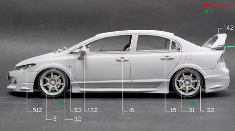 ZoomOn Z002 1/24 ホンダ シビック FD2 無限 RR (新型)