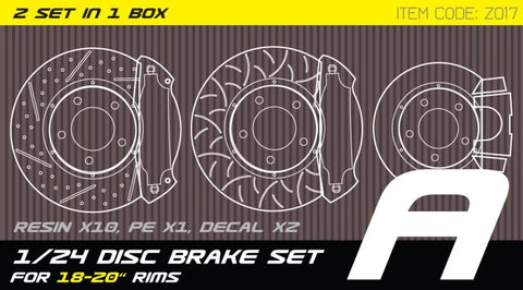 ZoomOn Z017 1/24 ディスクブレーキセット 18-21インチ ホイール用 A