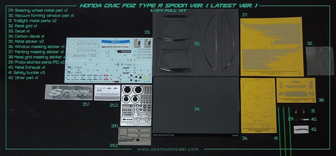 ZoomOn Z034 1/24 ホンダ シビック FD2 スプーンバージョン (最終型)