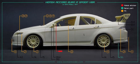 ZoomOn Z035 1/24 ホンダ アコード ユーロR スプーン