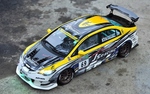 ZoomOn Z037 1/24 ホンダ シビック FD2R J's レーシングバージョン