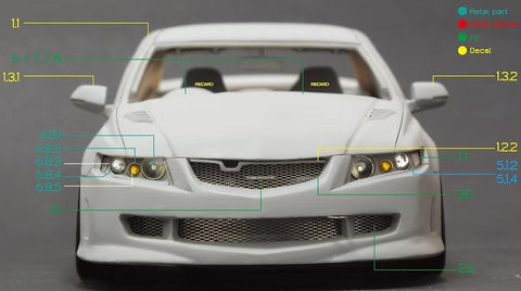 ZoomOn Z059 1/24 ホンダ アコード ユーロR 無限