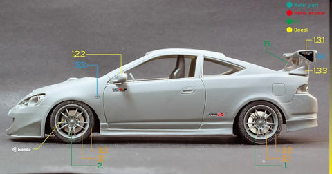 ZoomOn Z086 1/24 ホンダ インテグラ DC5 無限