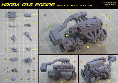 ZoomOn Z092 1/24 ホンダ D16 エンジン