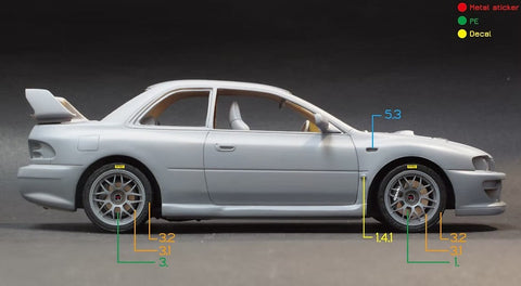 ZoomOn Z097 1/24 スバル インプレッサ 22B STI