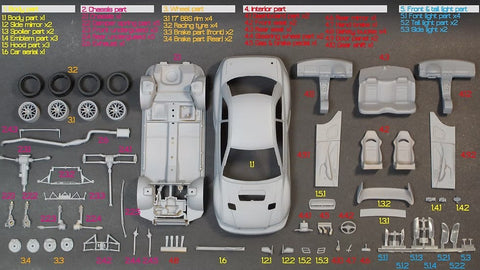 ZoomOn Z097 1/24 スバル インプレッサ 22B STI
