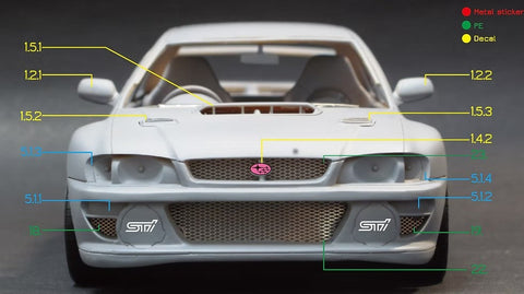 ZoomOn Z097 1/24 スバル インプレッサ 22B STI