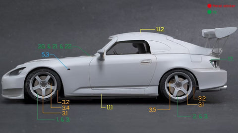 ZoomOn Z121 1/24 ホンダ S2000 スプーン