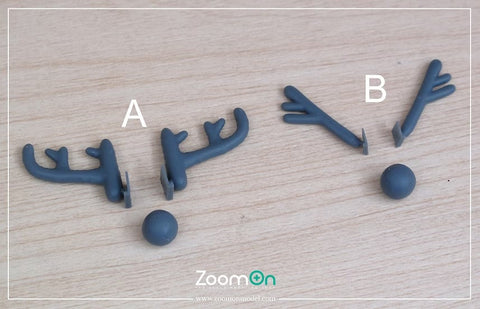 ZoomOn Z162 1/24 クリスマスのトナカイの角（A）