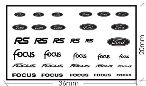 ZoomOn ZD021 1/24 - 1/43 フォード ロゴ メタルステッカー