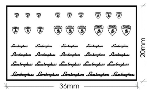 ZoomOn ZD023 1/24 - 1/43 ランボルギーニ ロゴ メタルステッカー
