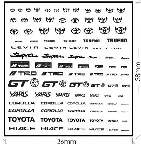 ZoomOn ZD026 1/24 - 1/43 トヨタ ロゴ メタルステッカー (A)