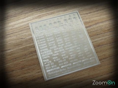 ZoomOn ZD027 1/24 - 1/43 メルセデスベンツ ロゴ メタルステッカー