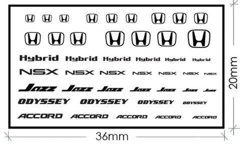 ZoomOn ZD030 1/24 - 1/43 ホンダ ロゴ(A) メタルステッカー