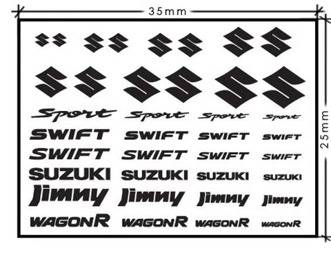 ZoomOn ZD035 1/24 - 1/43 スズキ メタルステッカー