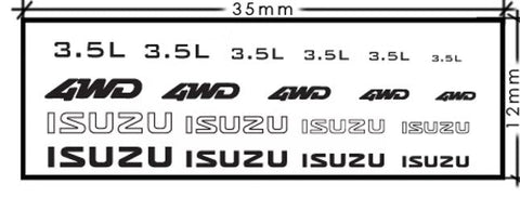 ZoomOn ZD037 1/24 - 1/43 いすゞ メタルステッカー