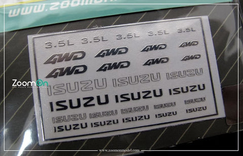 ZoomOn ZD037 1/24 - 1/43 いすゞ メタルステッカー