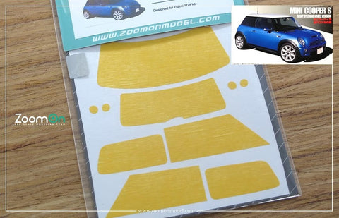 ZoomOn ZD055 1/24 ウインドー・ライト 塗装マスキング- ミニクーパー S