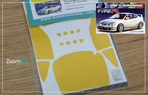ZoomOn ZD061 1/24 ウインドー・ライト 塗装マスキング- ホンダ インテグラ Type-R DC5