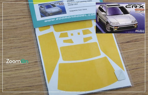 ZoomOn ZD062 1/24 ウインドー・ライト 塗装マスキング- ホンダ CRX