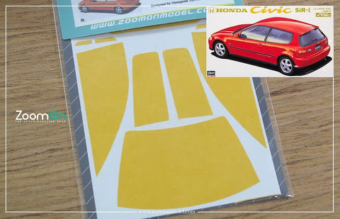 ZoomOn ZD069 1/24 ウインドー・ライト 塗装マスキング- ホンダ シビック EG