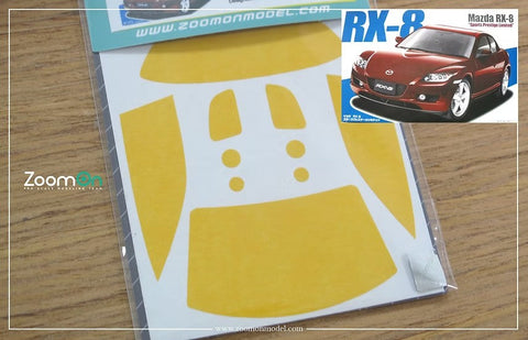 ZoomOn ZD070 1/24 ウインドー・ライト 塗装マスキング- マツダRX-8
