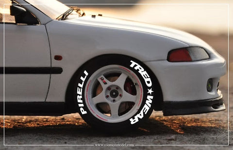 ZoomOn ZD089 1/24 タイヤレター (B) 15-17インチ ホイール用