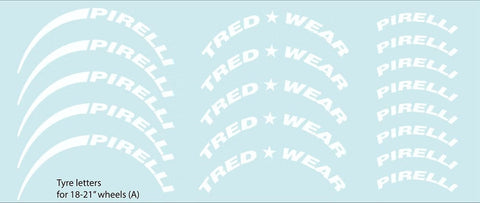 ZoomOn ZD089 1/24 タイヤレター (B) 18-21インチ ホイール用