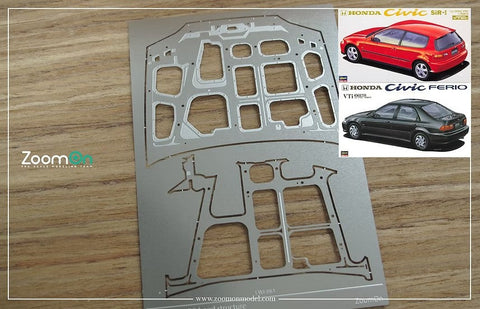 ZoomOn ZD139 1/24 ホンダ シビック EG ボンネットフード ストラクチャー