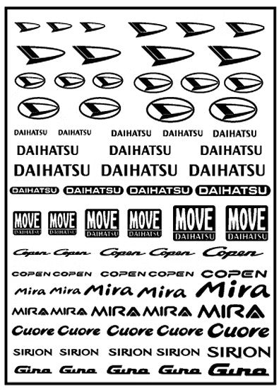 ZoomOn ZD141 1/24 - 1/43 ダイハツ ロゴ メタルステッカー