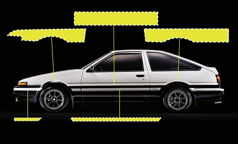 ZoomOn ZD142 1/24 トヨタ AE86 パターン マスク