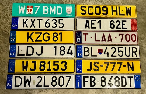 ZoomOn ZD168 1/24 EU ナンバープレート (A)