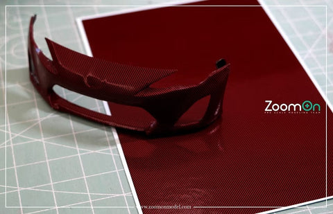 ZoomOn ZD171 レッドカーボンファイバーデカール