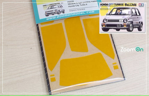 ZoomOn ZD226 1/24  ウィンドウ & ライト ペインティングマスク - ホンダ シティ ターボ II