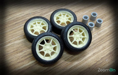 ZoomOn ZR004 1/24 16インチ 無限 MF-8 ホイールセット