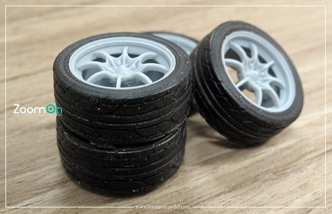 ZoomOn ZR004 1/24 17インチ 無限 MF-8 ホイールセット