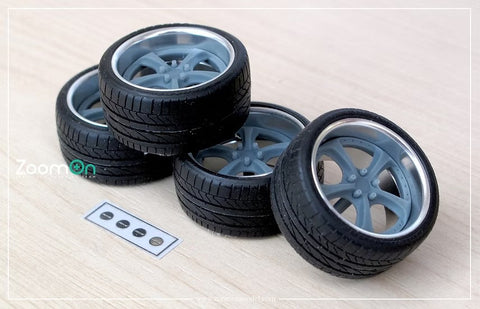 ZoomOn ZR015 1/24 16インチ ワークス vs-kf ホイールセット