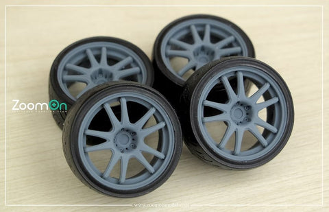 ZoomOn ZR022 1/24 18インチ 5zigen RSD ホイールセット