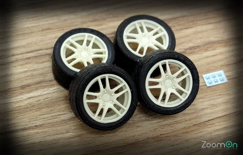 ZoomOn ZR023 1/24 17インチ ユーロR ホイールセット