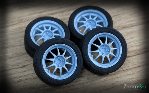 ZoomOn ZR026 1/24 16インチ エンケイ ES ターマック レーシングホイールセット