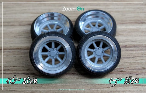 ZoomOn ZR037 1/24 15インチ Rotiform MLW ホイールセット