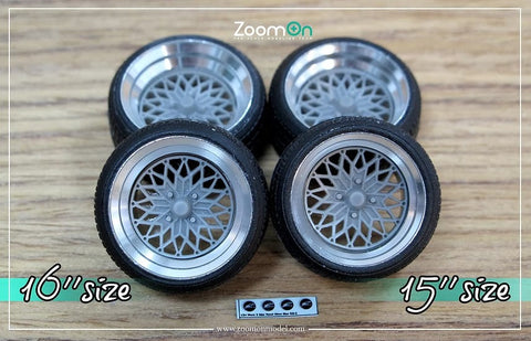 ZoomOn ZR044 1/24 16インチ Star Road グロースター ホイールセット