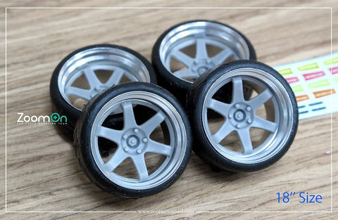 ZoomOn ZR045 1/24 18インチ レイズ ボルク レーシングTE37SL