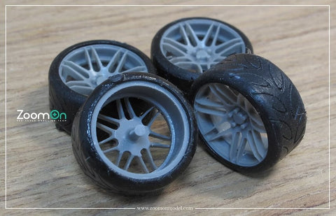 ZoomOn ZR046 1/24 17インチ Forgedstar F14 ホイールセット