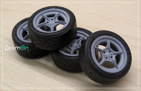 ZoomOn ZR050 1/24 15インチ 無限 RNR ホイールセット