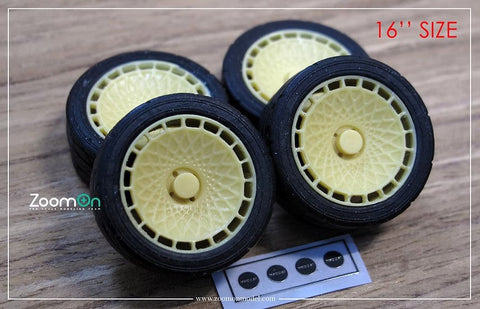 ZoomOn ZR052 1/24 16インチ Mtechnica Turbo ホイールセット