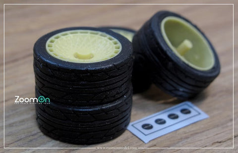 ZoomOn ZR052 1/24 16インチ Mtechnica Turbo ホイールセット