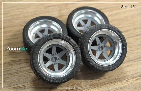 ZoomOn ZR058 1/24 16インチ SSR スピードスター XR-4 ホイールセット